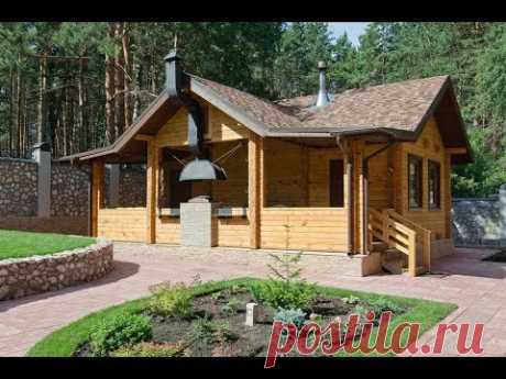 БАНЯ с БЕСЕДКОЙ под одной крышей на дачном участке. Лучшие проекты