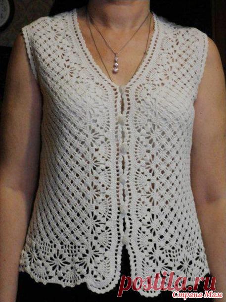 Ажурная жилетка - Все в ажуре... (вязание крючком) - Страна Мам
