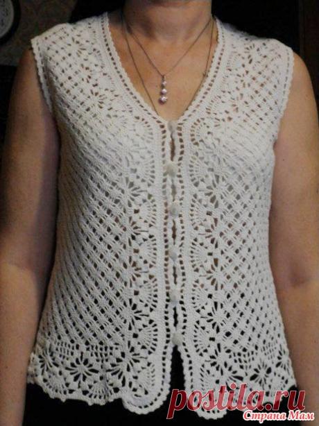 Ажурная жилетка - Все в ажуре... (вязание крючком) - Страна Мам