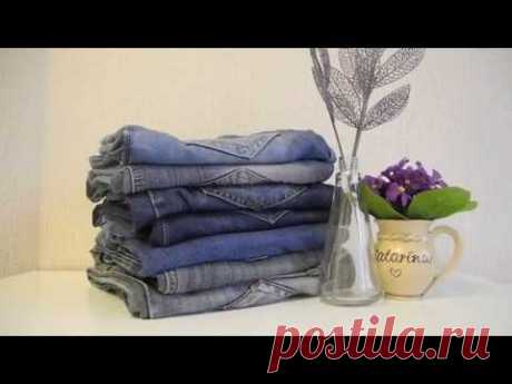 DIY лоскутное одеяло из старых джинсов