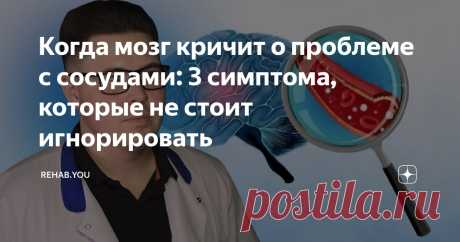 Когда мозг кричит о проблеме с сосудами: 3 симптома, которые не стоит игнорировать Статья автора «REHAB.YOU» в Дзене ✍: Сужение сосудов, в частности шеи и головного мозга, - это настоящая эпидемия. Более того, казалось бы, ну, есть небольшой застой, и что с того?