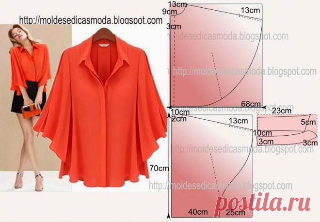 BLUSA FÁCIL DE FAZER - 34 ~ Moldes Moda por Medida