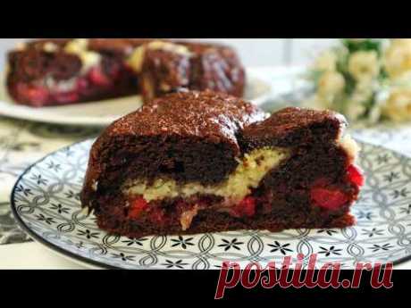 🍒Сделала по рецепту..а получилось в 100 раз Вкуснее! Шоколадный пирог " Вишневый Каприз" за 10 минут