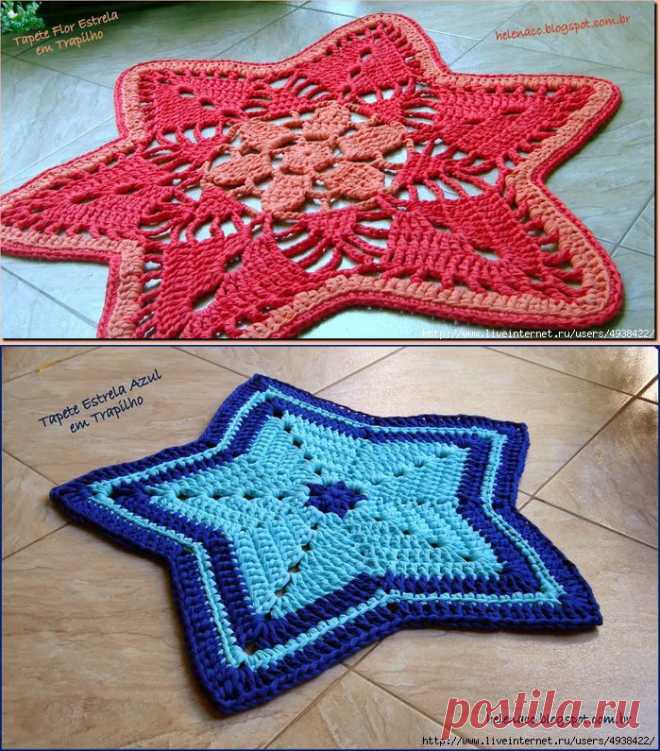 Цветочный ковер "Звезда".Фото + схема.