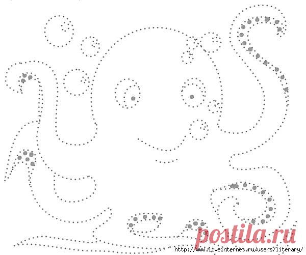 Готовим руку к письму. Раскраски по точкам. Часть 1..