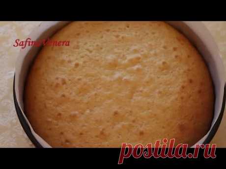 Бисквит на  сметане.  Очень вкусный!