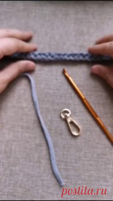 Как ввязать карабин в пряжуАвтор Share a Pattern сумочка крючком