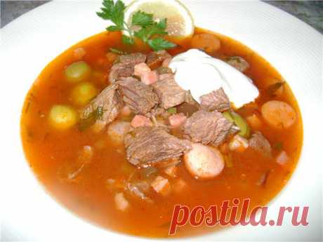 «Любимая солянка (мясная)» : Первые блюда