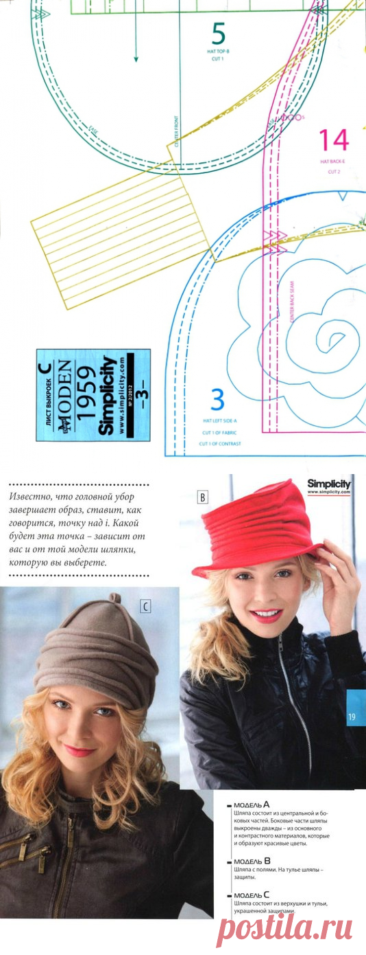 Шапочки из флиса из Диана Моден 2 -2012