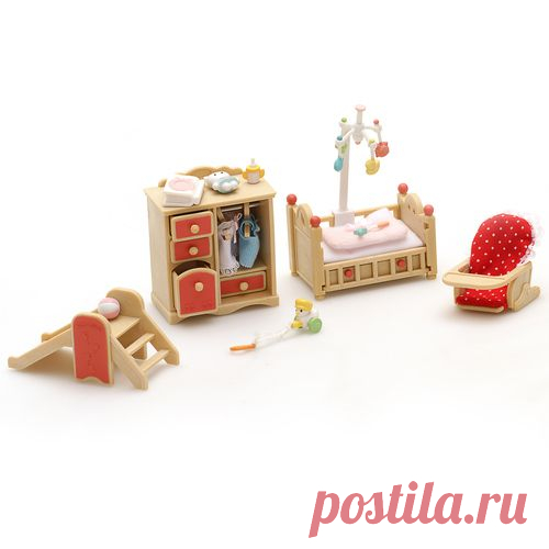 Игровой набор Sylvanian Families «Детская комната», светлое дерево с красным в интернет-магазине Enter, купить по низкой цене