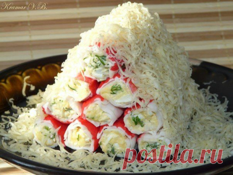 Рулетики из крабовых палочек