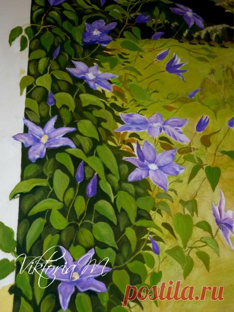 Фрагменты росписи стены.