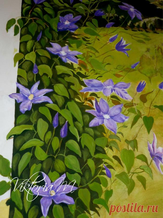 Фрагменты росписи стены.