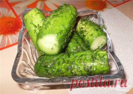 Соленые огурцы за час - пошаговый кулинарный рецепт на Повар.ру