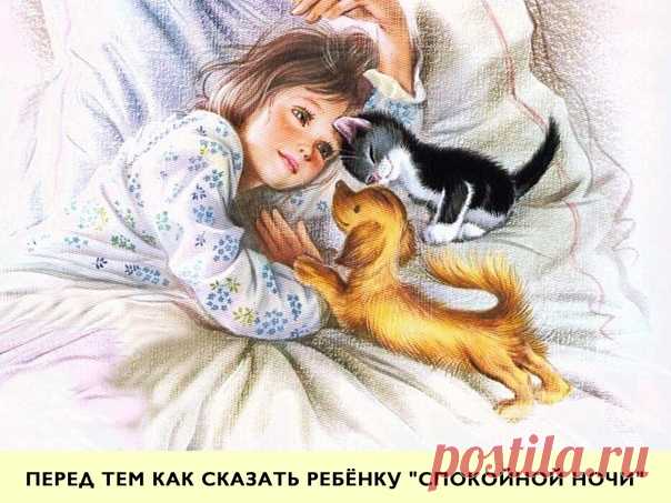 Перед тем как сказать ребенку «Спокойной ночи», задайте ему один-два вопроса из нашего списка. Как правило, в течение дня у нас ни на что не хватает времени, и мы ограничиваемся просьбами или приказами: «сделай», «не забудь», «поправь». «Вопросы под подушкой» помогут начать разговор по душам с сыном или дочерью и узнать о ребенке много нового. 

— О чем ты любишь мечтать? 
— Кто твой герой и почему? 
— Если бы ты мог что-то поменять в себе, что бы ты изменил? 
— За что ты ...