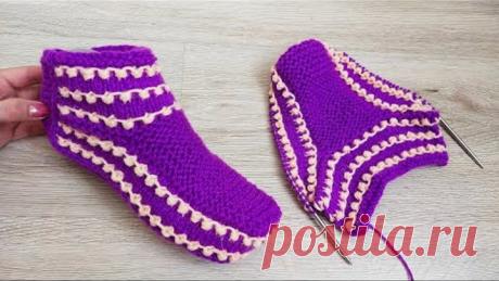 НОВИНКА 2021/ ШИКАРНЫЕ СЛЕДКИ СПИЦАМИ БЕЗ ЕДИНОГО ШВА/ПОДРОБНЫЙ МК