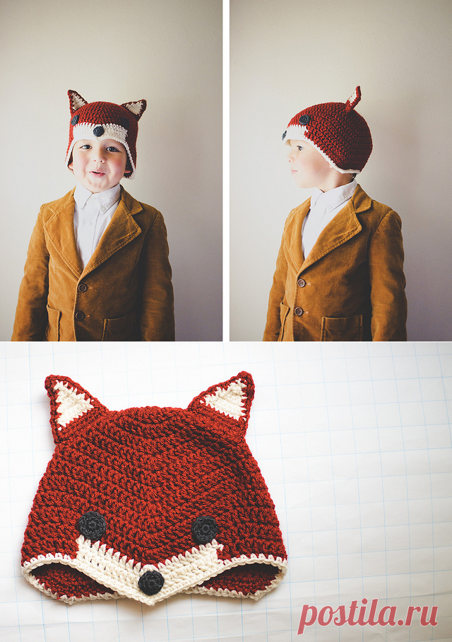 Крючком: хитрая Лиса шляпа « GOODKNITS // в вязание & крючком блог