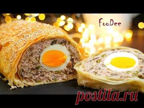 Рулет из фарша на Новогодний стол – Красиво и очень вкусно!