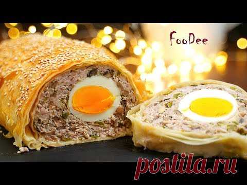 Рулет из фарша на Новогодний стол – Красиво и очень вкусно!