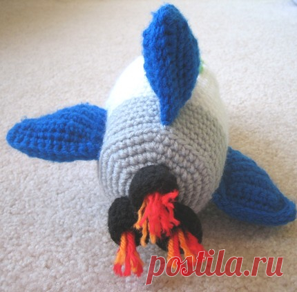 Схема вязания ракеты амигуруми крючком