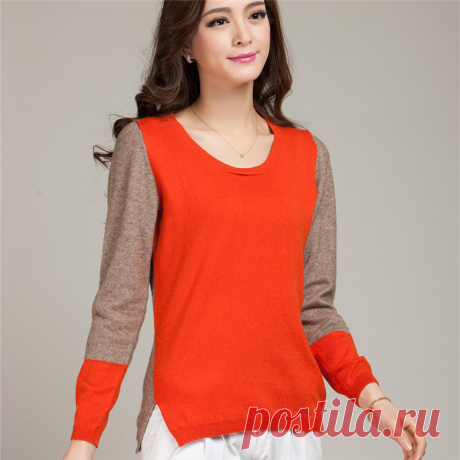 New-Arrival-2015-Autumn-Winter-Pathchwork-Contrast-Color-Cashmere-font-b-Sweater-b-font-Women-Knitted.jpg (800×800)
