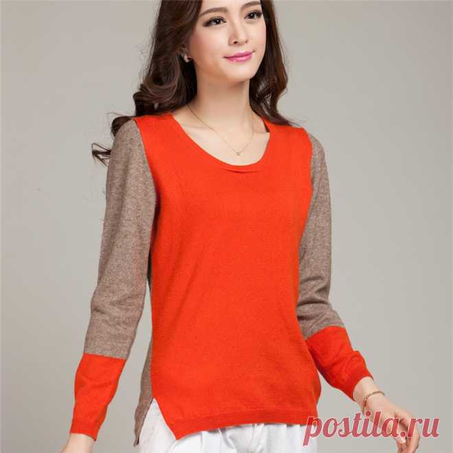 New-Arrival-2015-Autumn-Winter-Pathchwork-Contrast-Color-Cashmere-font-b-Sweater-b-font-Women-Knitted.jpg (800×800)