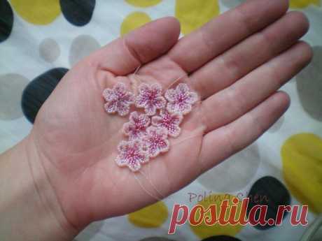 Цветок на одной нити | biser.info - всё о бисере и бисерном творчестве