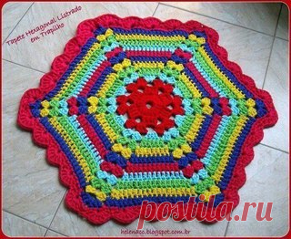 Оригинальные коврики из шнура.