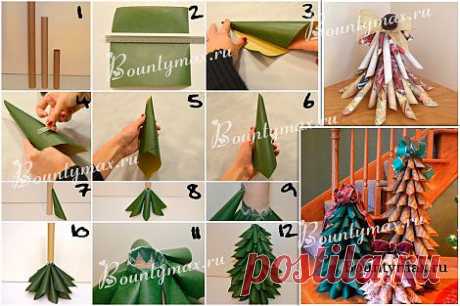 Необычная елка из бумаги.