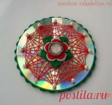 Изонить: Как вышить изонить на CD-диске. Схема 2 Изонить: История и схемы для вышивки на CD-дисках