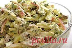 Крабовый салат с грибами