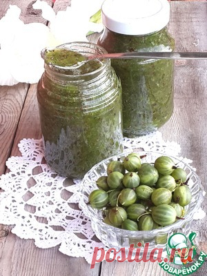 Джем из крыжовника "Ложный киви" - кулинарный рецепт