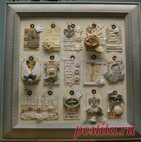 Shabby Chic Christmas Tag Collage