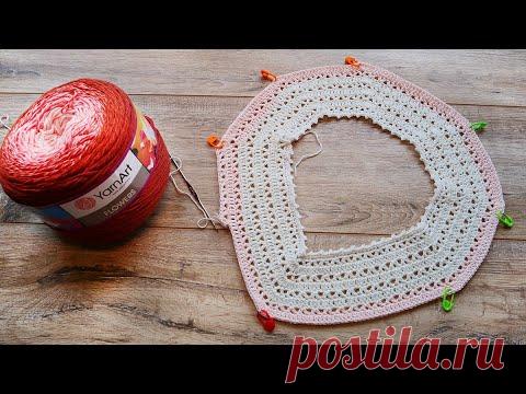 Летняя кофточка А-силуэта крючком 🍓 Summer crochet  blouse