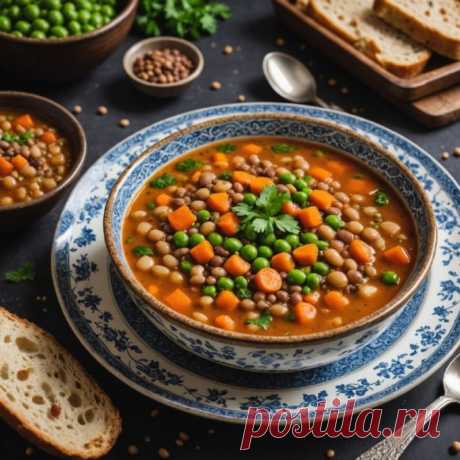 Суп из бобовых&amp;#x1fad8; — Пошаговый рецепт приготовления 2024 | Простые и вкусные домашние рецепты