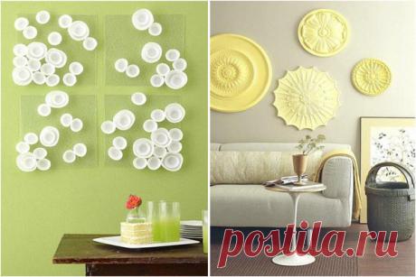 Как украсить стены своими руками: ТОП-10 шедевров из подручных средств
