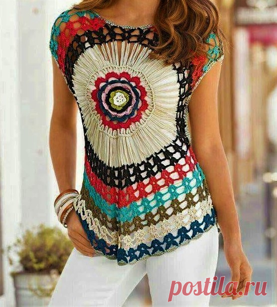 https://www.crochetwebsites-free.com/2017/07/how-to-make-crochet-blouse-with-graphic.html
#crochet#share#patternfree#handmade#uncinetto#tejendo