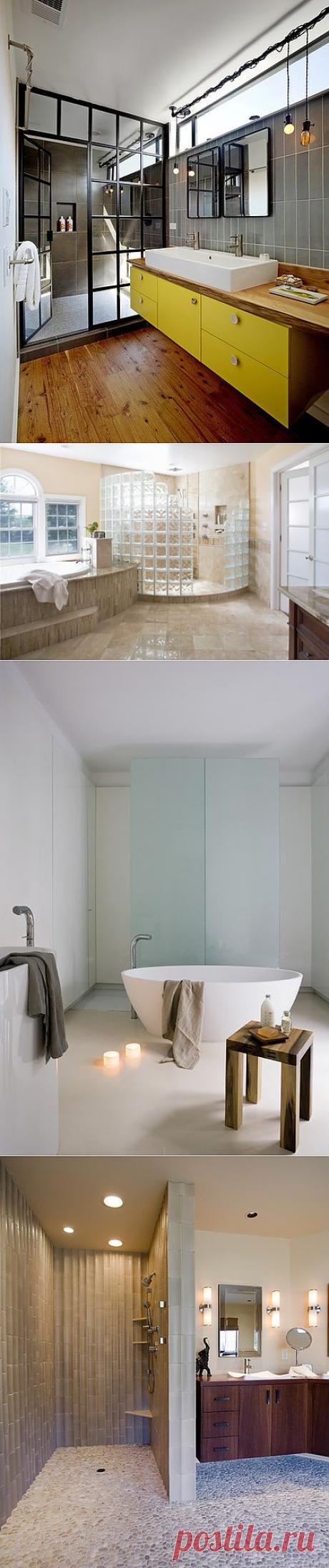 современные душевые кабины и стильные ванные комнаты