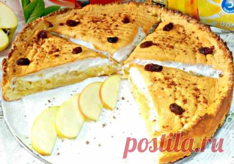 Вкуснейший, нежный яблочный пирог с безе — пальчики оближешь!