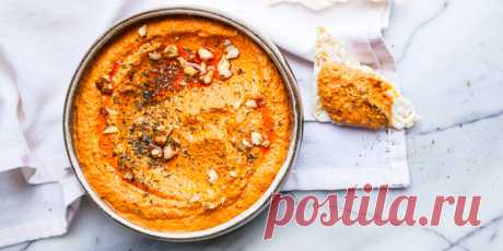 ПАШТЕТ ИЗ ЗАПЕЧЁННЫХ ПЕРЦЕВ И ГРЕЦКИХ ОРЕХОВ