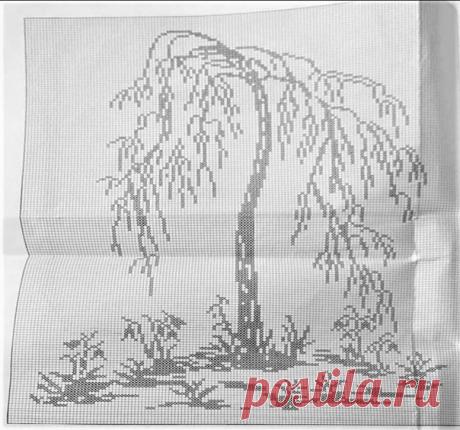 #Филейное_вязание_крючком_схема