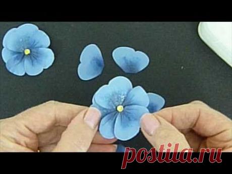 Pretty Paper Pansies by An Inkin' Stampede - YouTube