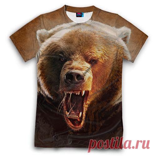Купить прикольные футболки с принтами и рисунками, на заказ в интернет-магазине PodarokMuzhchinei.RU |Каталог |Медведь