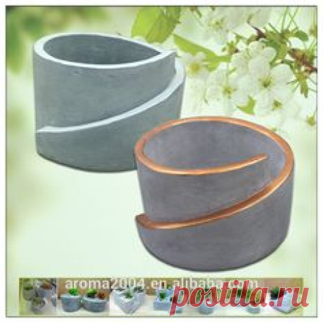 copper-rim-succulents-cement-planter-concrete-garden.jpg (828×828)