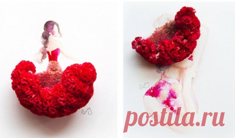 Рисунки из акварели и цветов