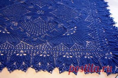 Вяжем квадратную шаль-салфетку на спицах • ШАЛЬное увлечение • Форумы Darievna.ru: вышивка, вязание, готовим вместе и многое другое своими руками