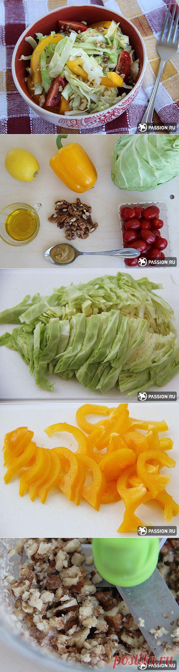 Салат из молодой капусты с грецкими орехами: пошаговый рецепт с фото и видео