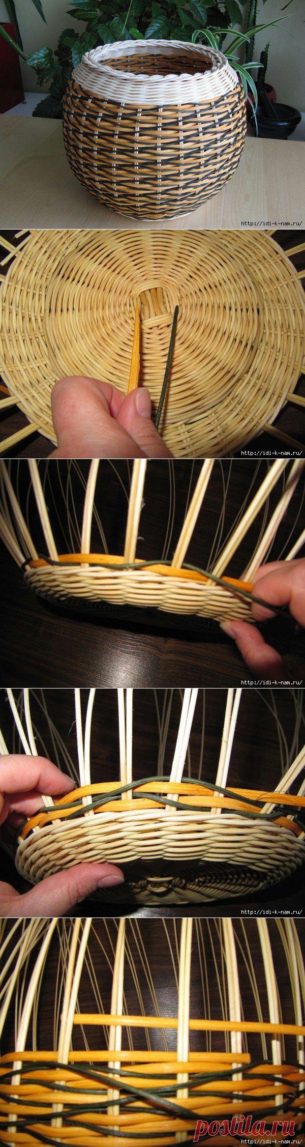 красивый узор для плетения из газет