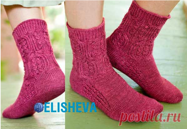 Очень красивые женские носки хозяйки аббатства Донвелл. Схема и описание вязания