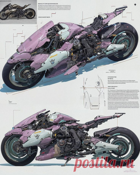 3D модель спортивного мотоцикла.
